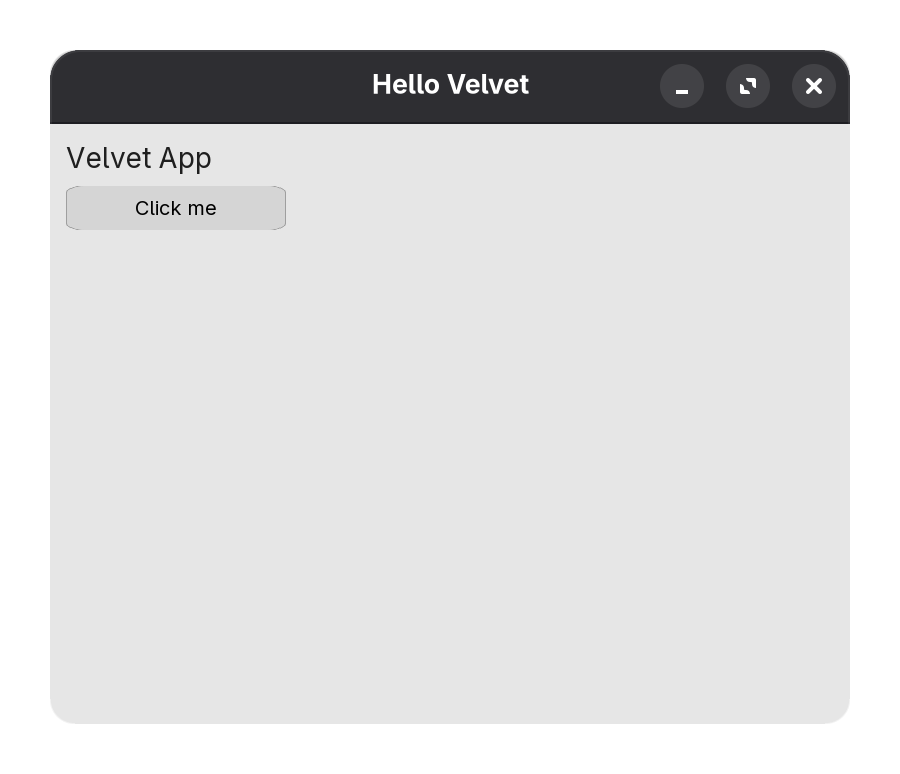 minimal velvet app